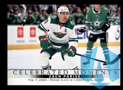 2020-21 SP Authentic Base Celebrated Moments #105 Zach Parise - Minnesota Wild